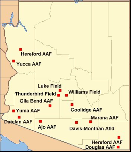 圖一 二戰期間亞利桑那州的軍用機場。（來源：維基共享資源）